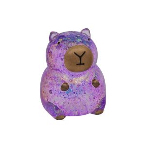 Capibara Glitter Squishy Paars