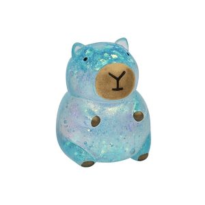 Capibara Glitter Squishy Blauw