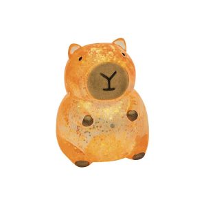 Capibara Glitter Squishy Oranje